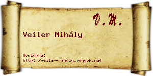 Veiler Mihály névjegykártya